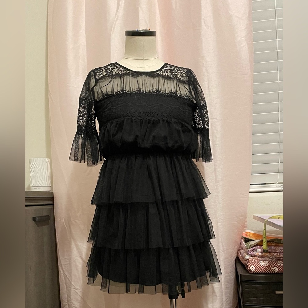 Black mini dress